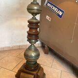 Retro wooden copper style floor lamp