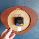 Vintage formica clock silent trapezoid wall clock "Black transistor star"