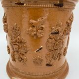 Terracotta tabac pot vernissee XlXeme gb 2 grès de beauvaisis