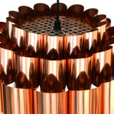 Copper pendant light by Werner Schou for Coronell Electro, Denmark 1960s