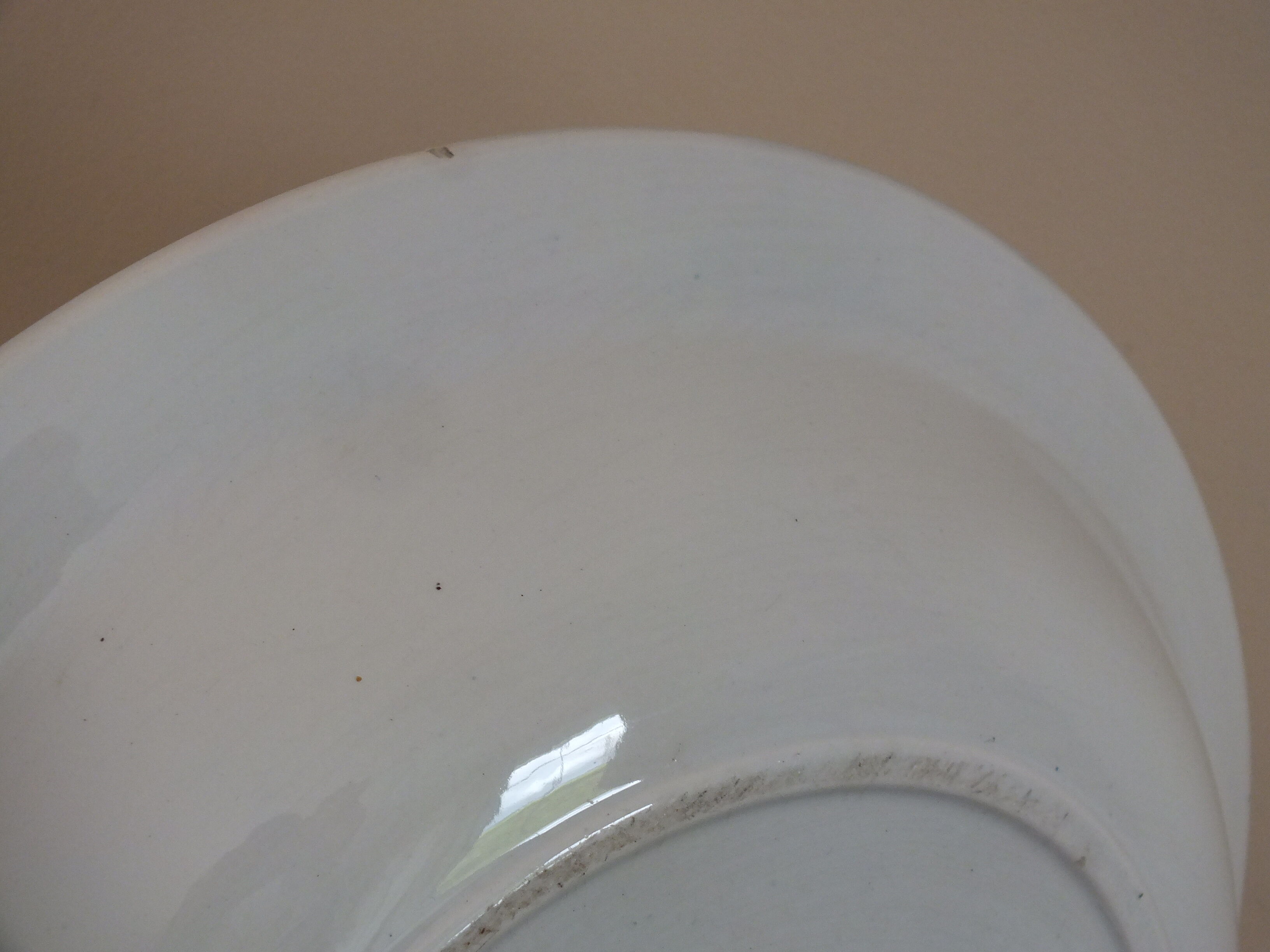 Round hollow dish Sarreguemines U&C Vega - 19th century floral decoration