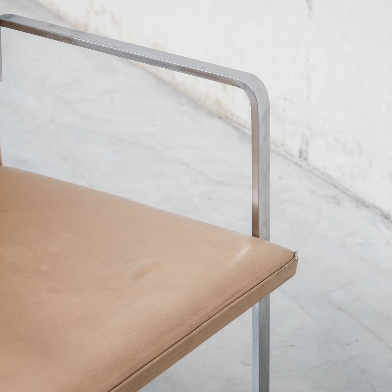 Set of Six Hans J Wegner 'JH811' Mid-Century Steel and Leather Dining Chairs