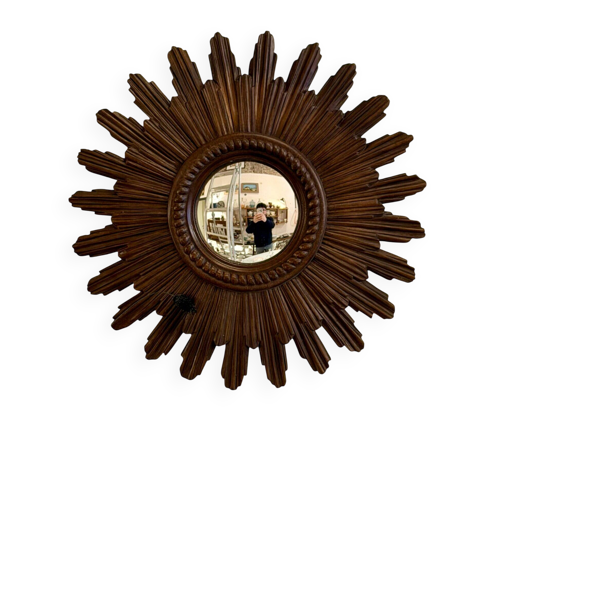 Miroir soleil vintage en résine