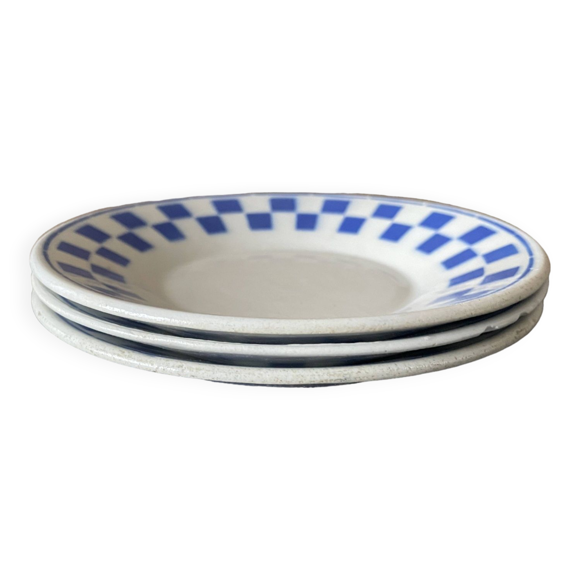 Lot de 3 petites assiettes anciennes Lunéville