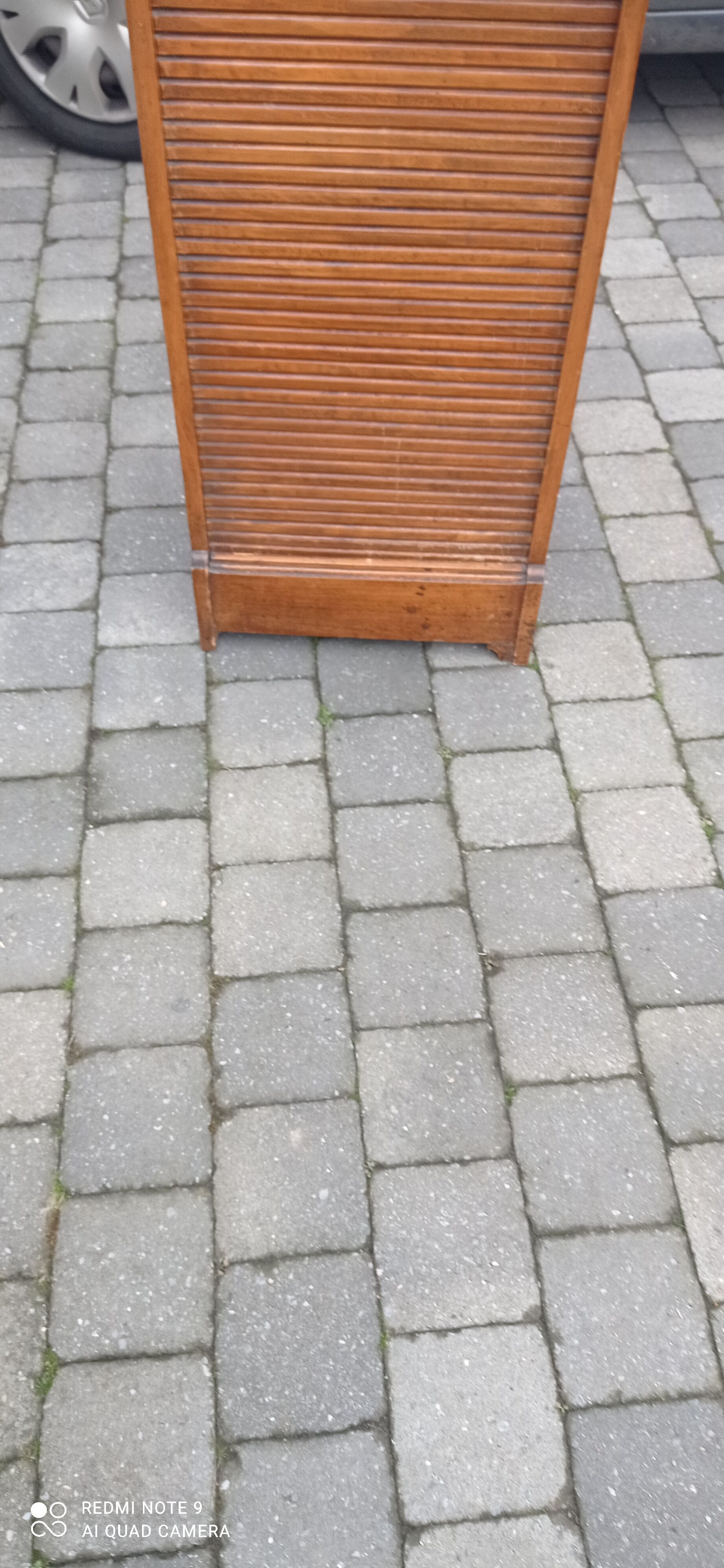 Old cabinet wooden curtain binder