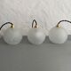 Lot 3 Clichy vintage glass hanging lamps