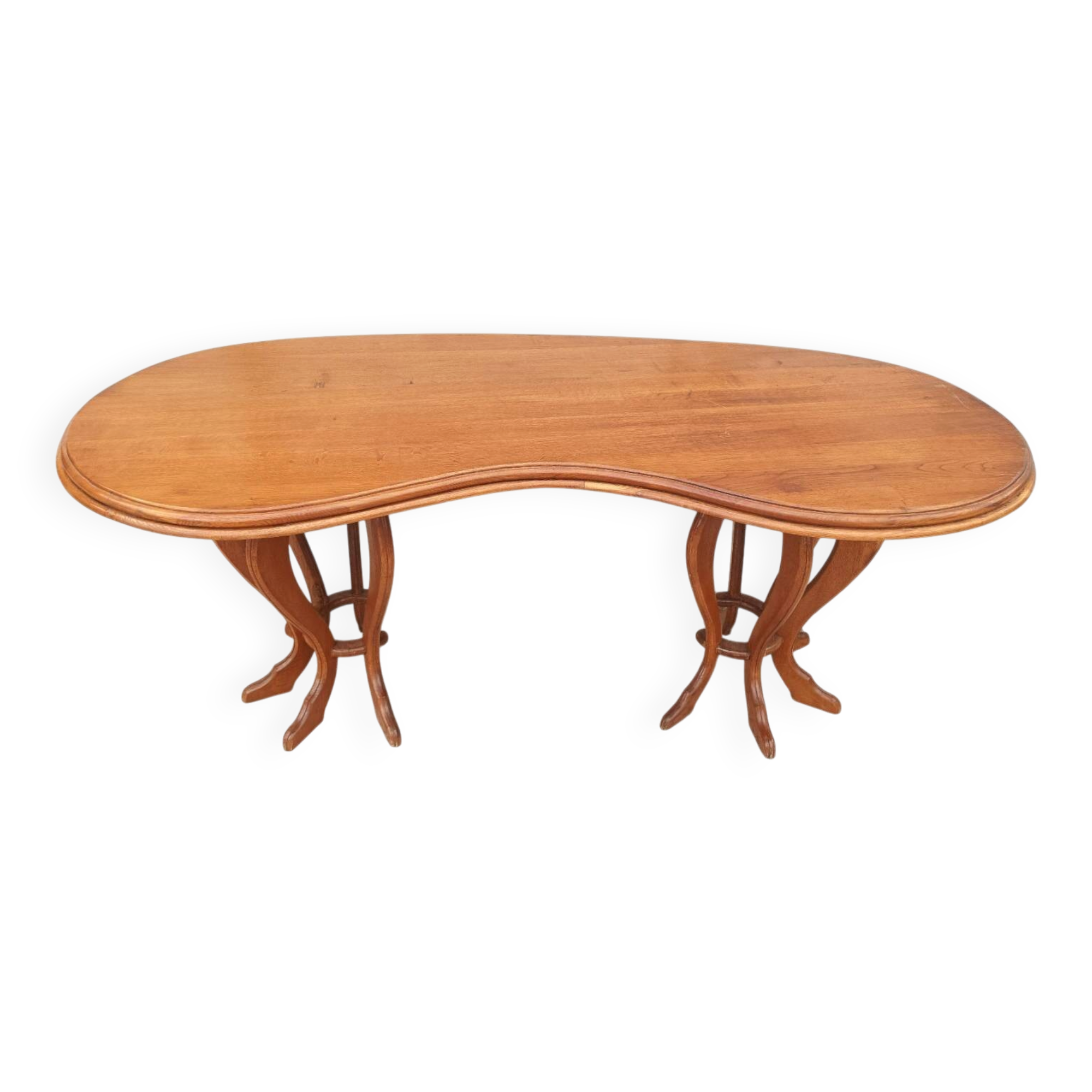 Brutalist table in solid oak