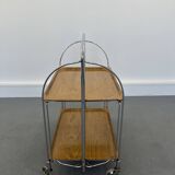 Mid-century foldable serving trolley from bremshey solingen,1950s