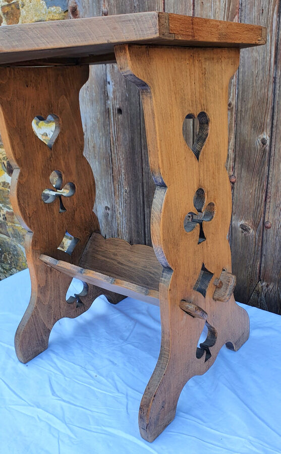 Wooden service foot heart shape