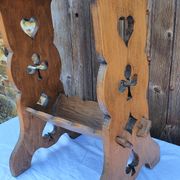 Wooden service foot heart shape