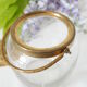 Old glass and brass cookie bucket