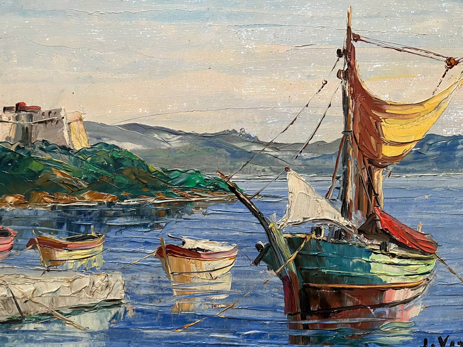 Painting: oil on panel - Marine