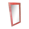 Old tek mirror with its original red patina 76 x 122 cm