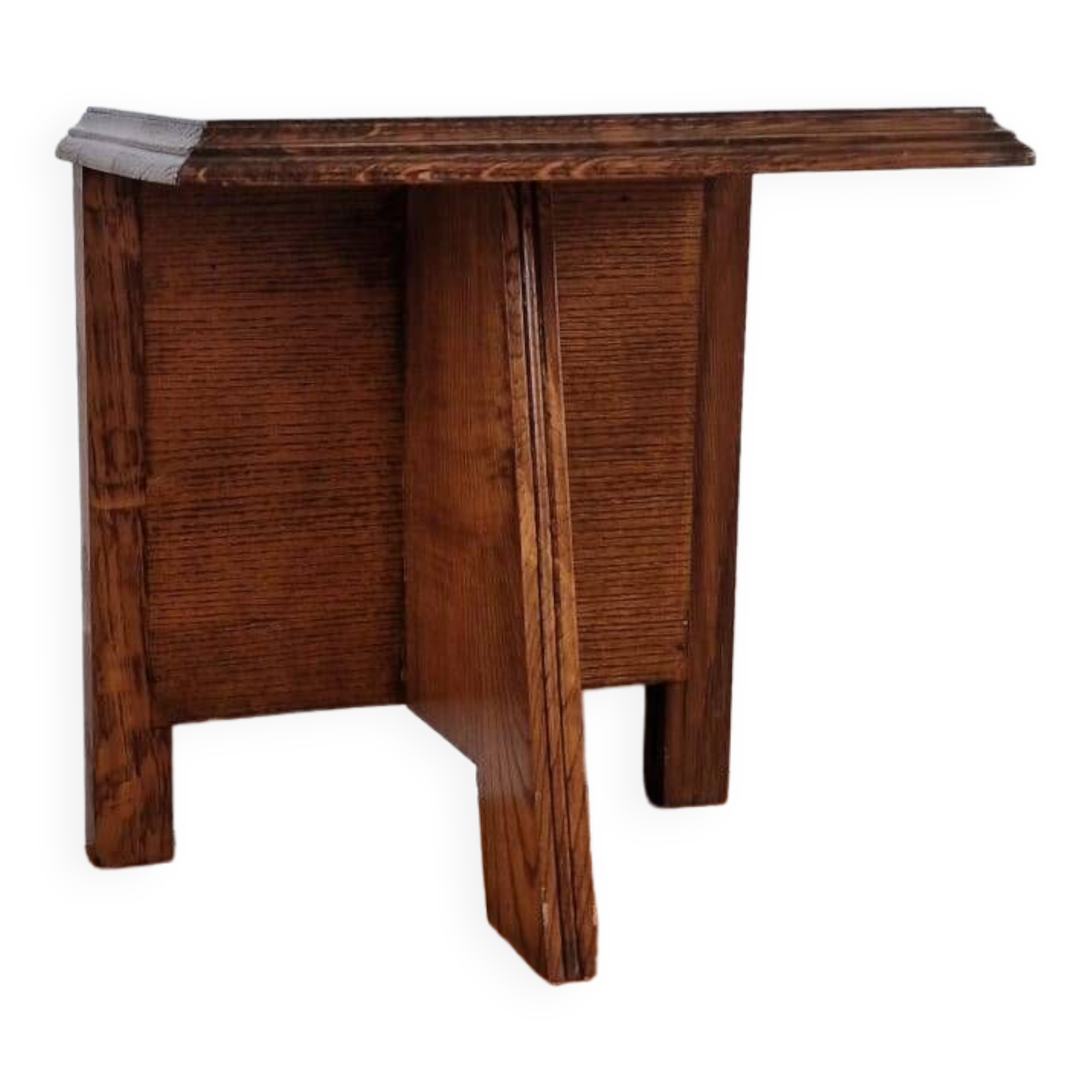 Bedside table or end of sofa Italian brutalism wood