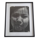 Vintage black and white photography, portrait, original framed print 42x52 cm.