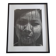 Vintage black and white photography, portrait, original framed print 42x52 cm.
