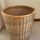 Large VINTAGE WICKER BASKET Wood