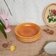 Set of 6 hollow plates Longchamp France mustard - vintage
