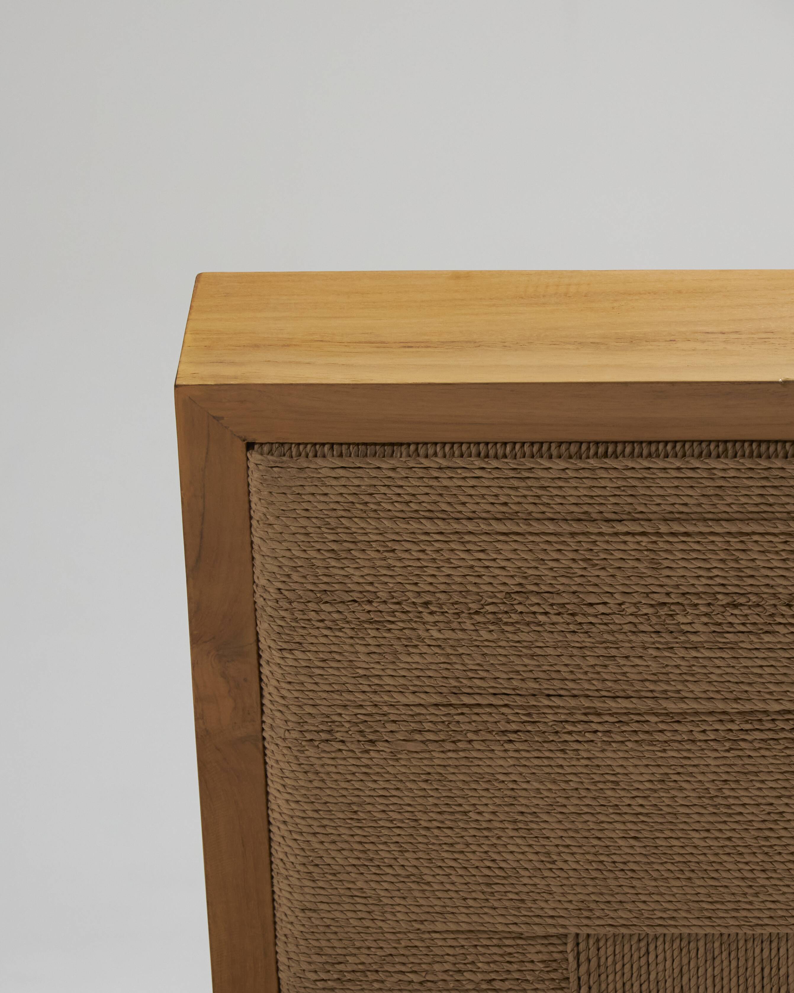 Natural rope block chair