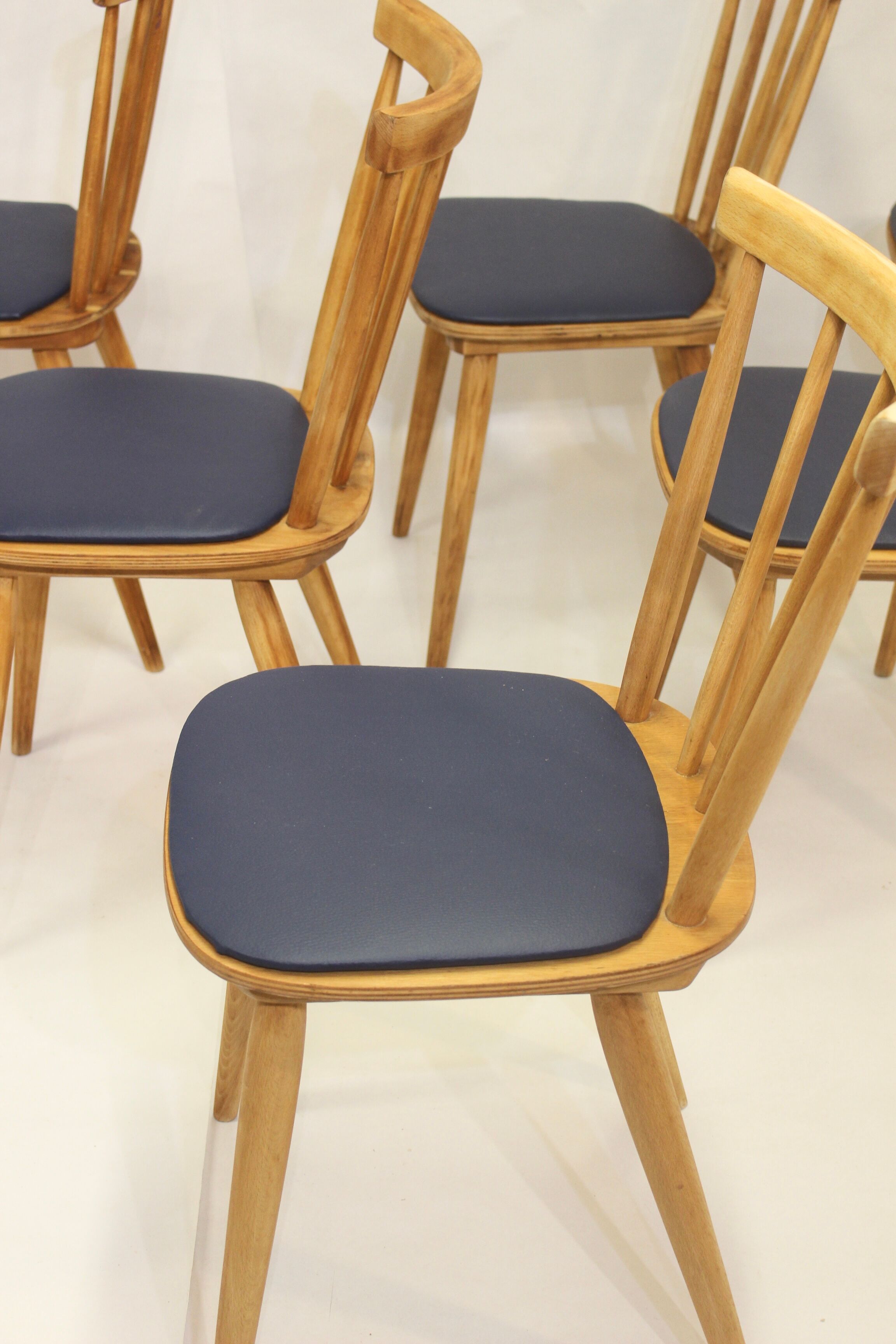 Lot de 6 chaises scandinave 1960