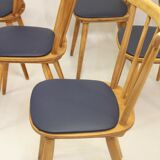 Set of 6 scandinavian vintage chairs 1960