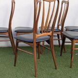6 Danish chairs in rosewood "Ingrid" – Niels Koefoed