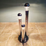 Large Space Age table lamp in chrome metal, Gaetano Sciolari, 1970.