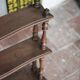 Vintage wall shelf, wooden furniture, living room, kitchen