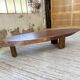 Table basse années 50 plateau bois exotique XXL