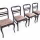 Antique table + chairs set, Western Europe, early 20th century.