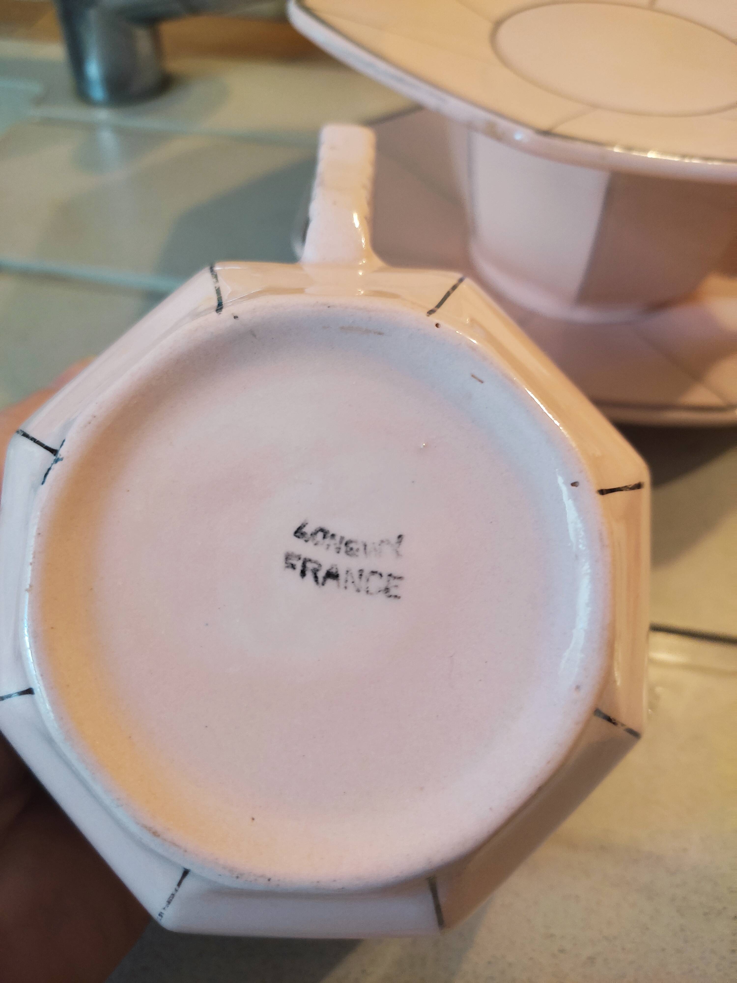 Duo de tasses petit-déjeuner Longwy