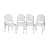 4 chaises transparentes design iIgloo par Scab Design Luisa Battaglia