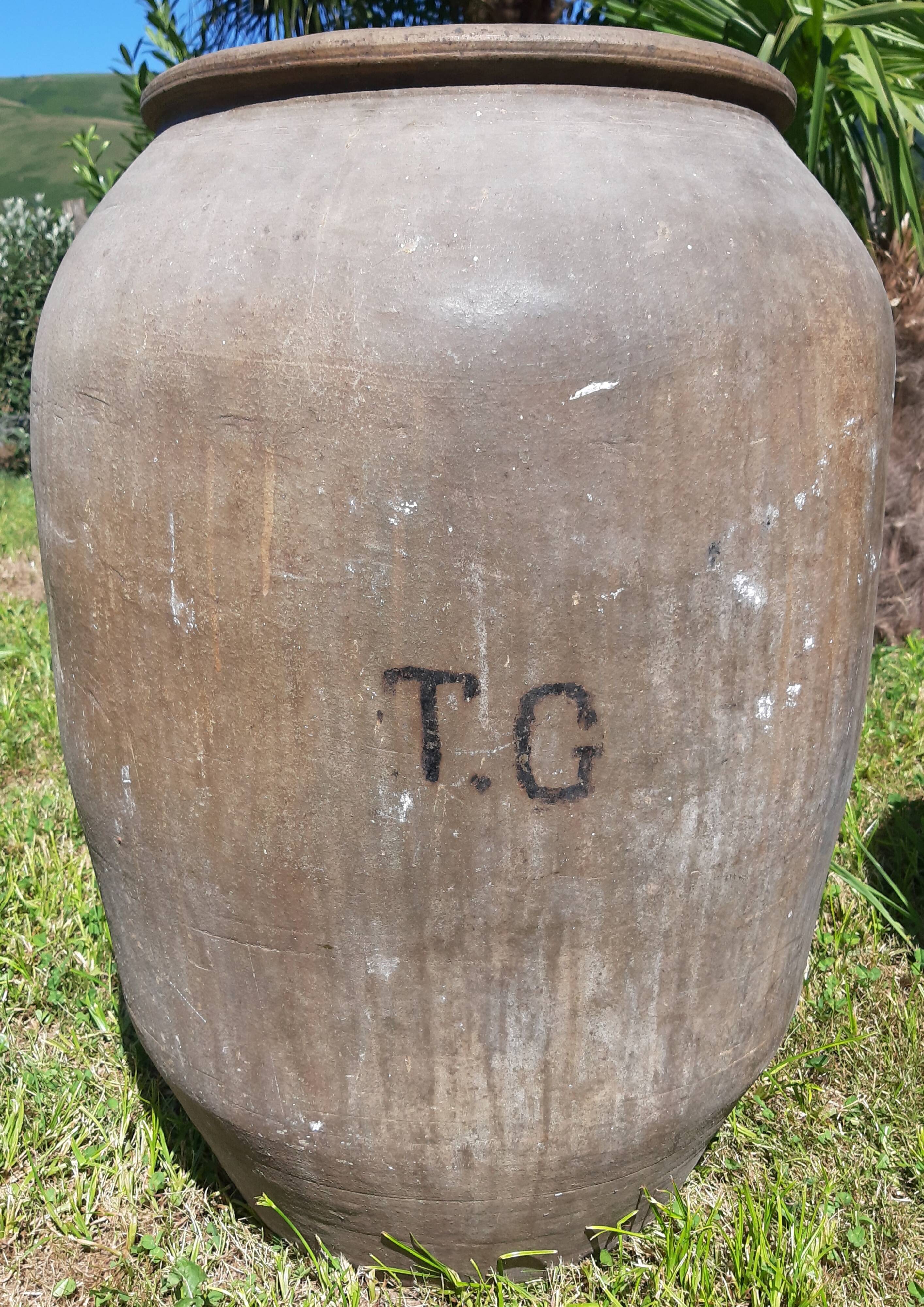 Pair of olive oil jars (or "tinajas"), Spain, 19th century
