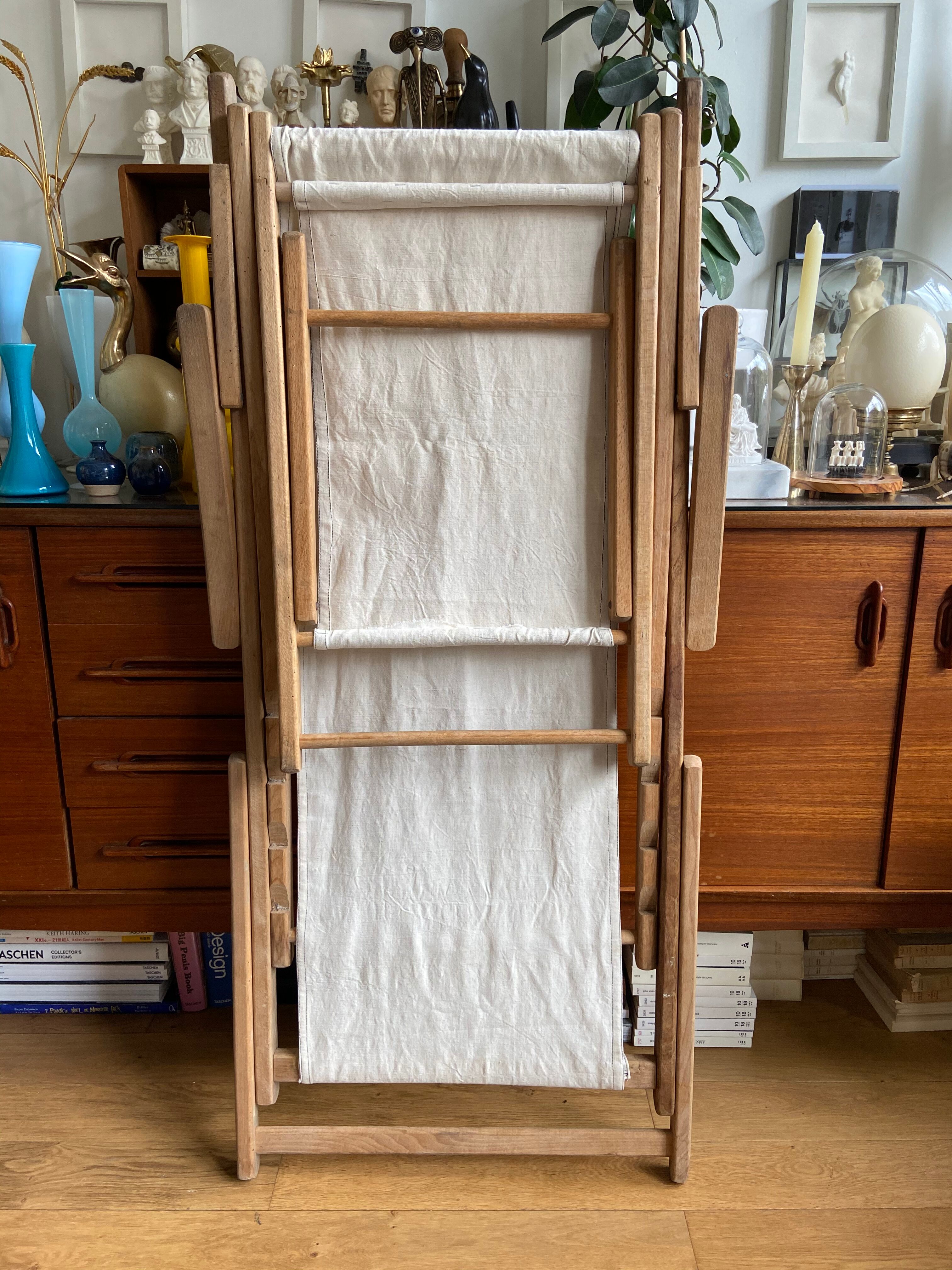 Transat de plage chilienne en bois et coton