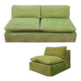 70s fireside chair and sofa duo