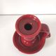 Red Art Deco ceramic candle holder