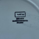 Set of 7 dinner plates and one soup plate Digoin Sarreguemines