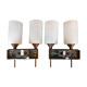 Pair of wall lamps Neuhaus Leuchten 2 burners 1960