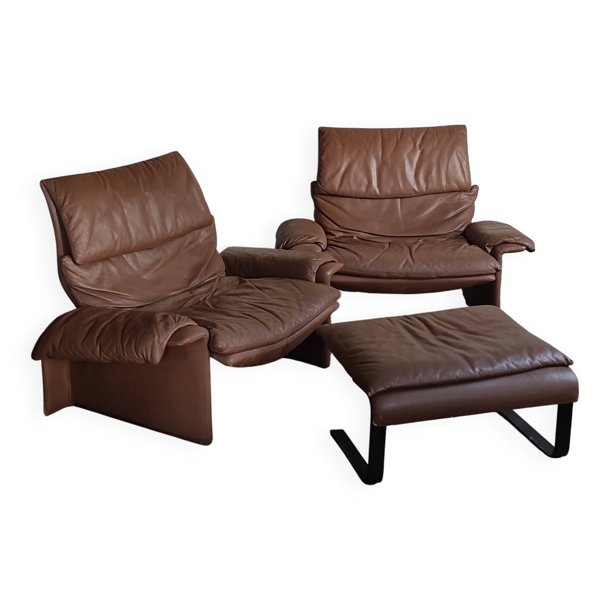 Saporiti Armchair and Ottoman Set