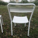 Duo of bistro style indus terrace chairs