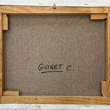 Tableau HST "View of Menton" by Christian Guinet (born in 1950)