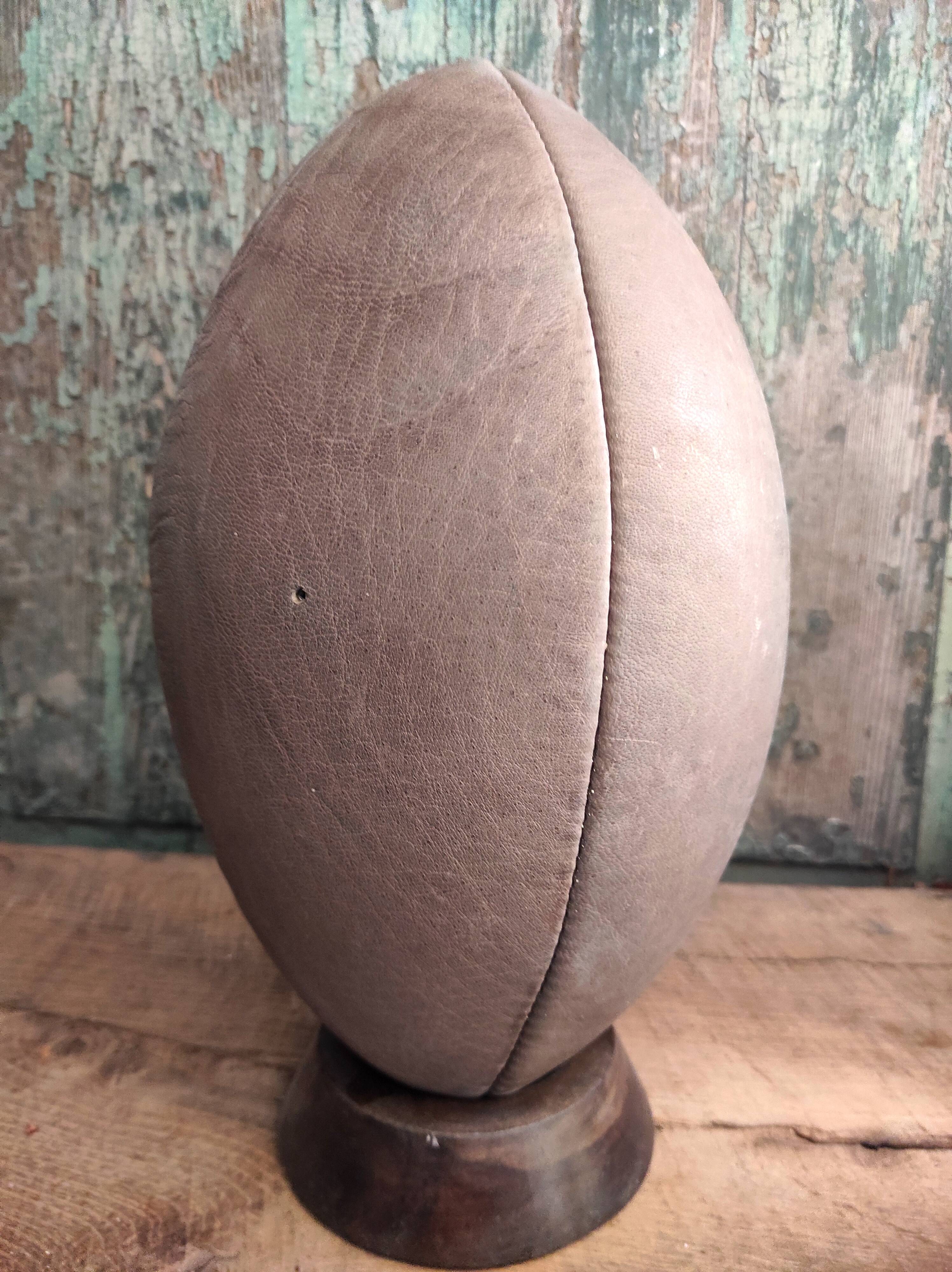 Vintage leather rugby ball Biarritz