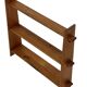 Vintage wooden wall shelve rack bookshelf in pinewood minimalist design