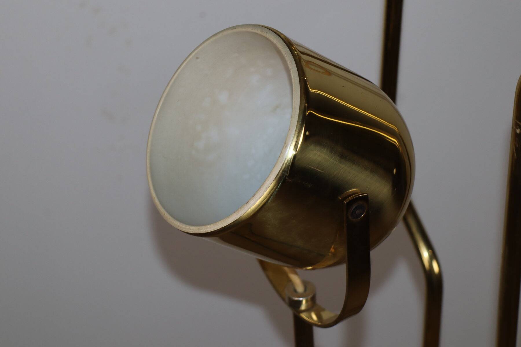 Vintage Goffredo Reggiani floor lamp in gold metal - 1970s