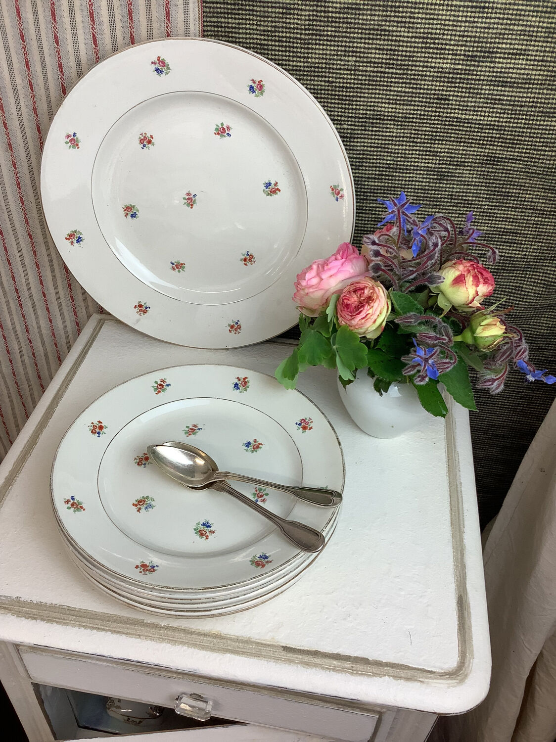 6 dessert plates made in france digoin