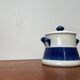 Grand Terrine Couvercle de Pot Suédois du Milieu du Siècle Koka Blue Bla par Hertha Bengtson pour Rörstrand, années 1950