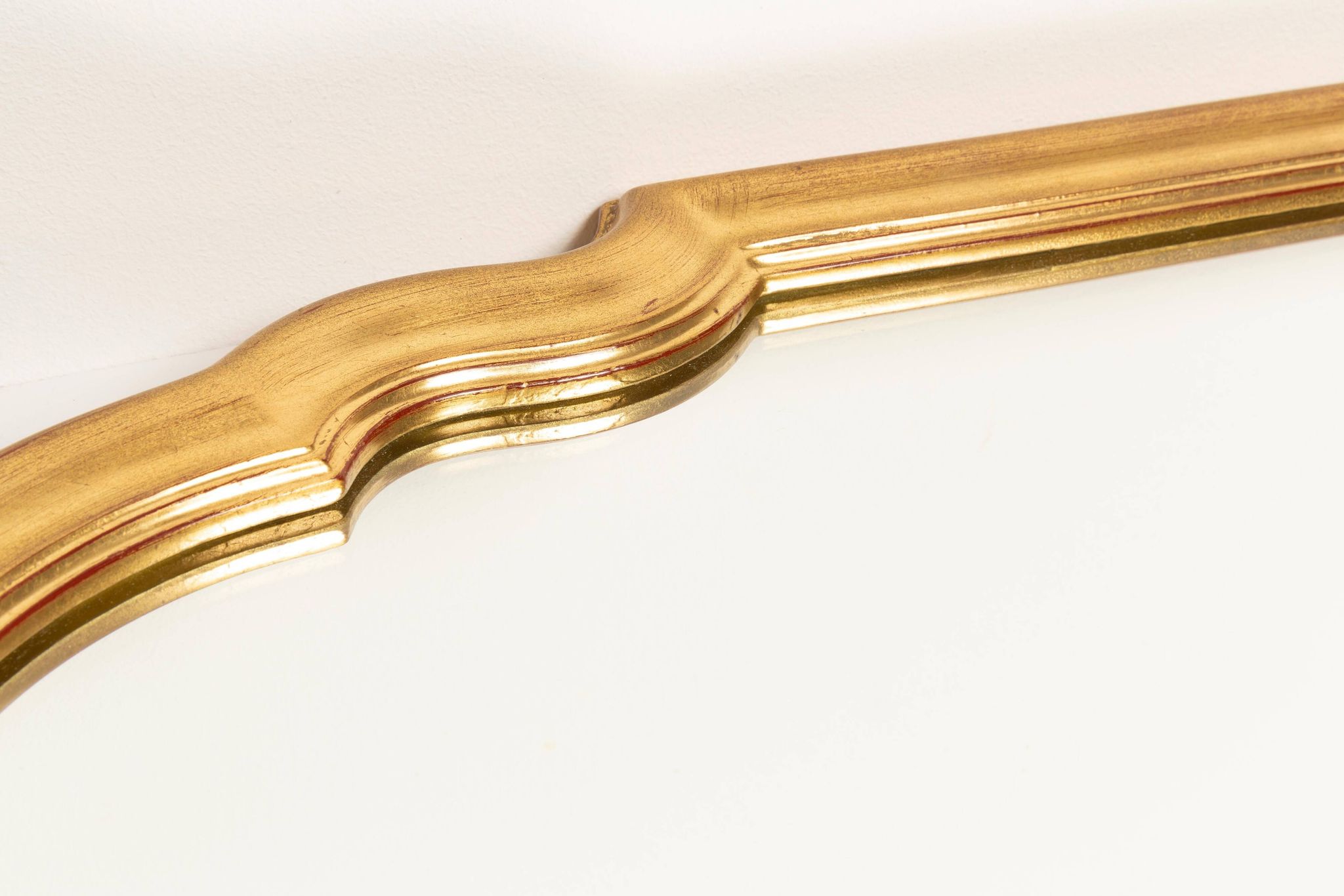 Vintage medium gold mirror mid-century, Belgium, 2000s