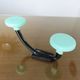 Wall coat rack, typical 1970 coat hook, practical green and black