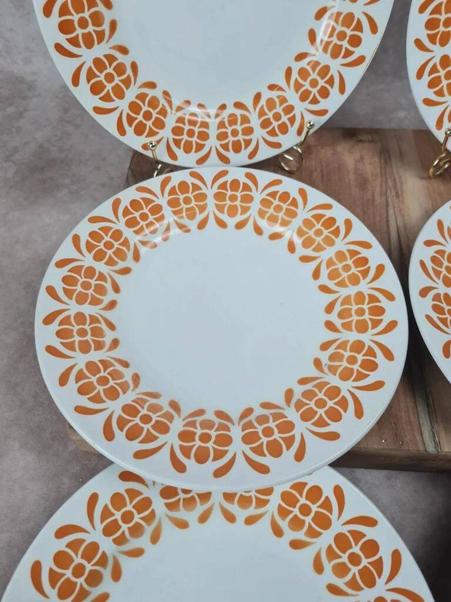 Set of 6 semi-deep plates Sarreguemines
