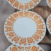 Set of 6 semi-deep plates Sarreguemines